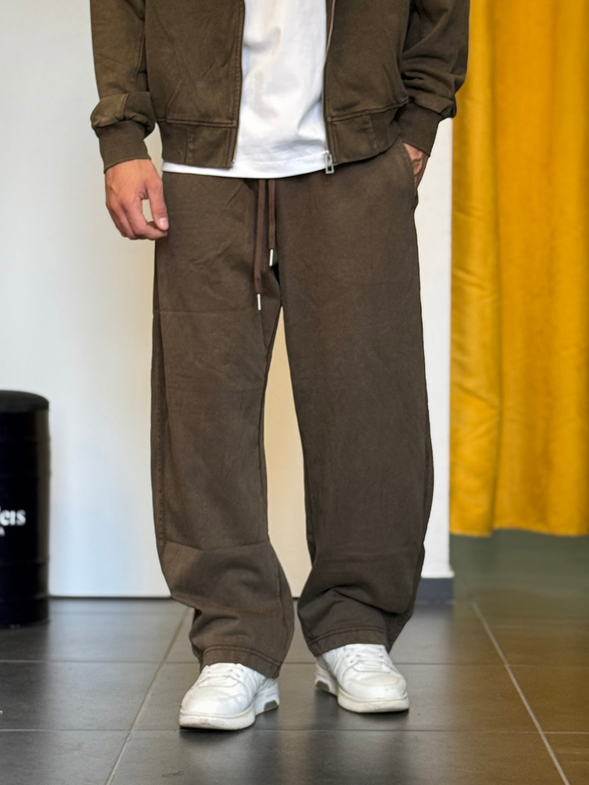 TUTA COMPLETA Stone Washed MARRONE