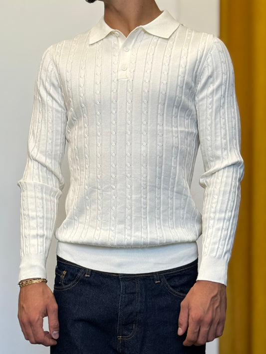 POLO Strutturata Slim Fit BIANCO