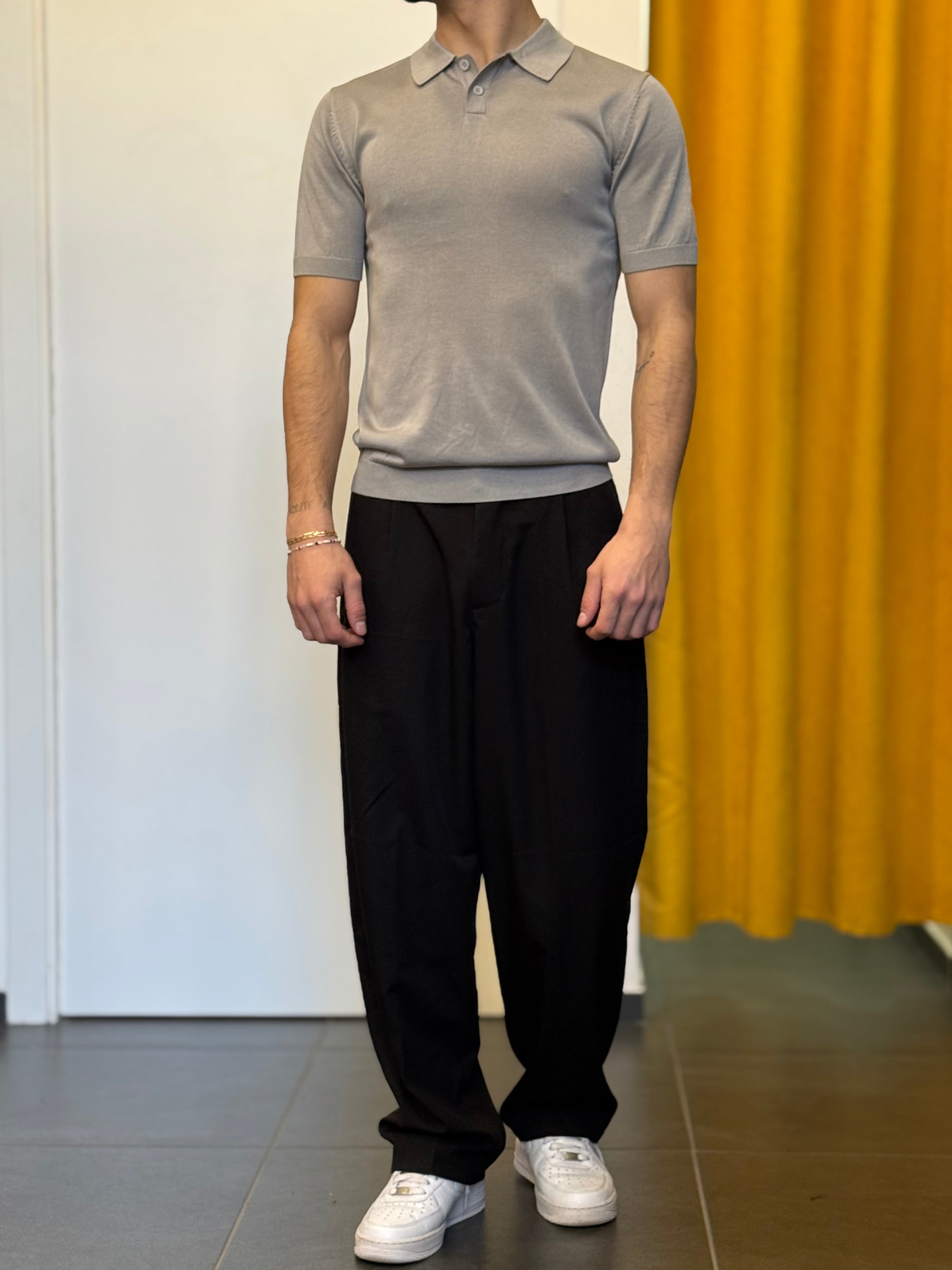 POLO 2 Bottoni Slim Fit GRIGIO