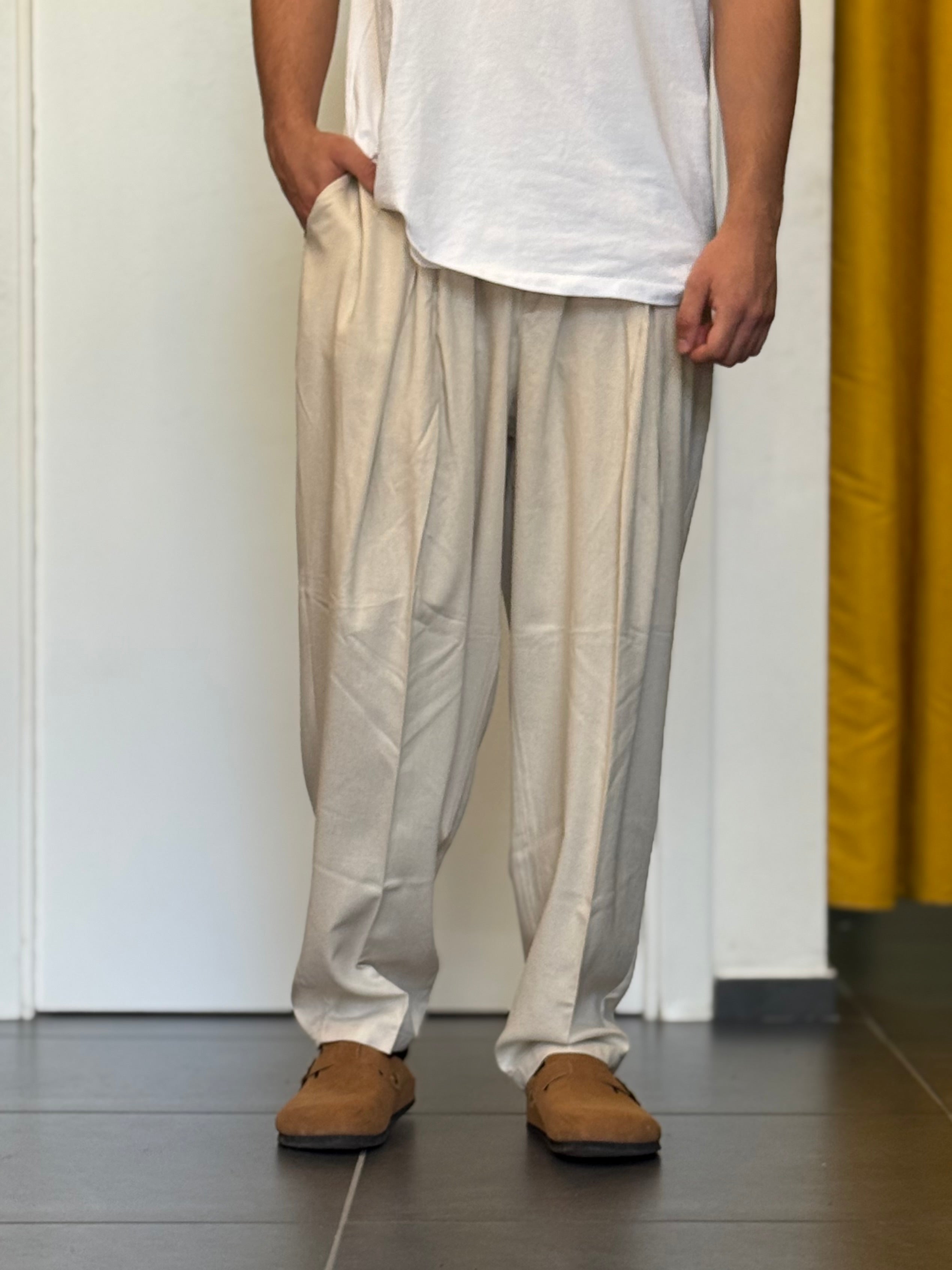 PANTALONE Misto Lino BEIGE