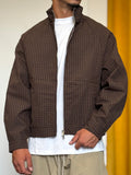 GIACCA Cropped Fit Quadri MARRONE