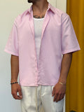 CAMICIA Manica Corta RIGHE Rosa