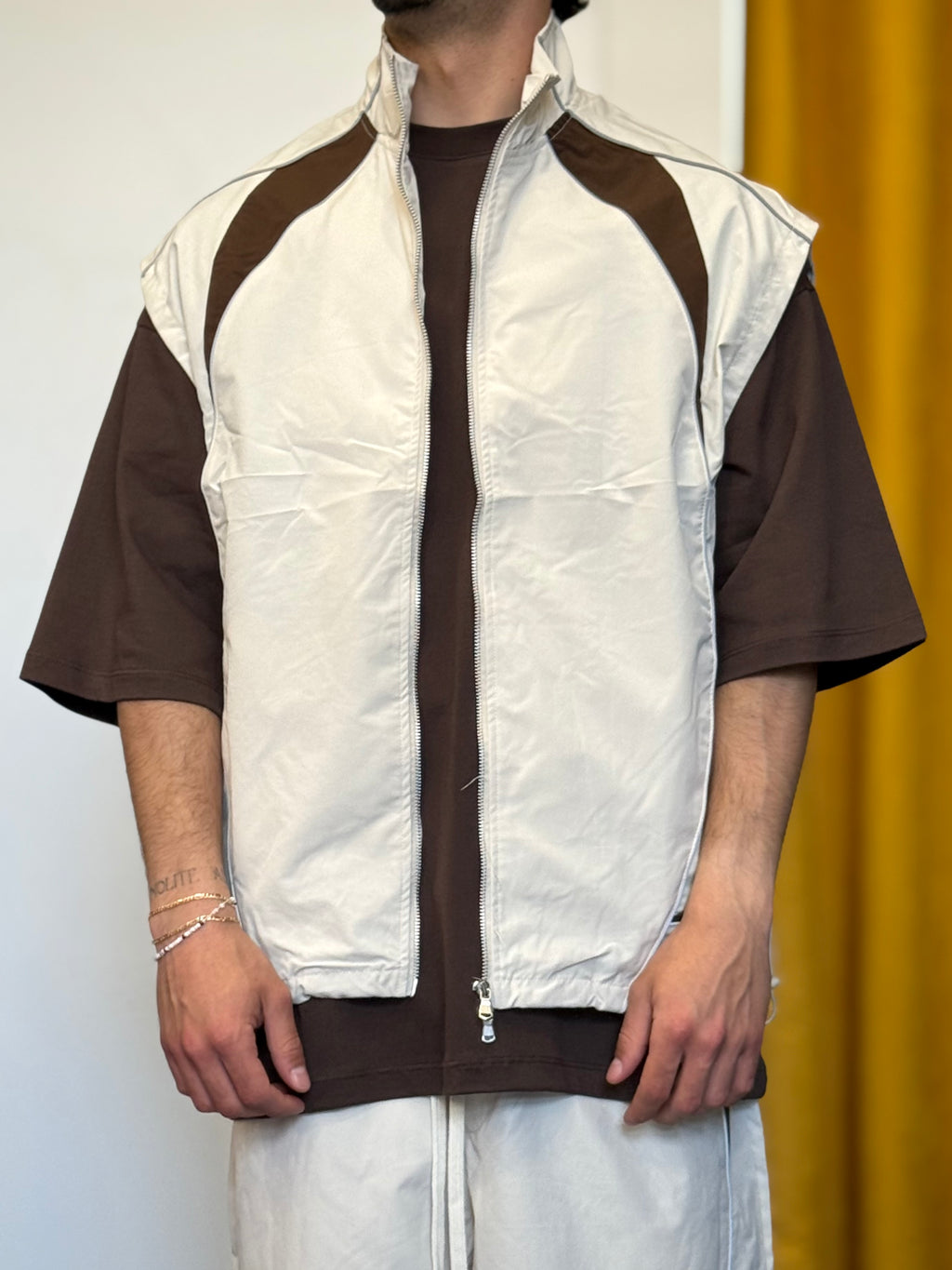 COORDINATO Tessuto Tecnico PANNA/MARRONE