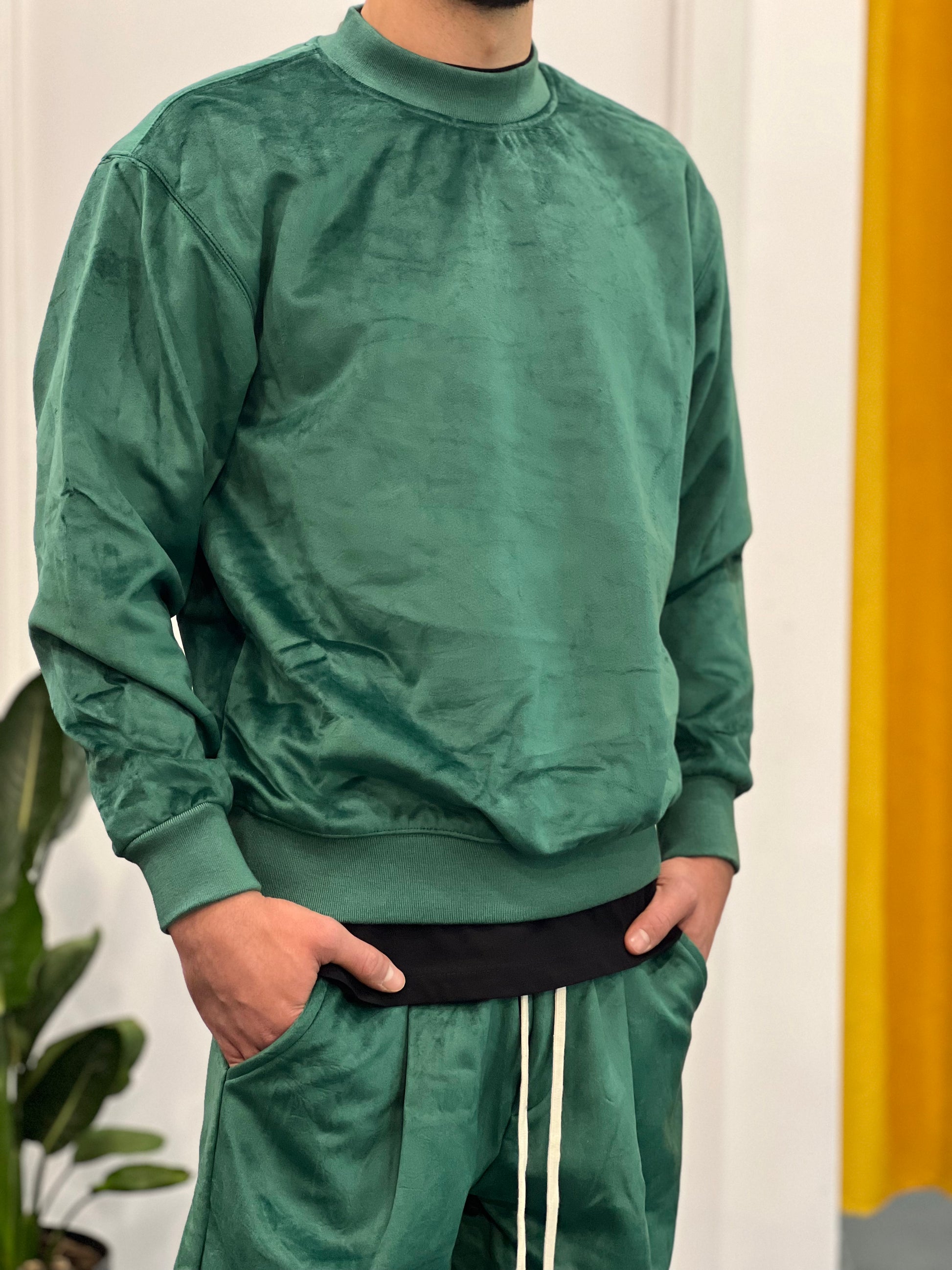 Completo TUTA CINIGLIA FELPATA Verde Gucci