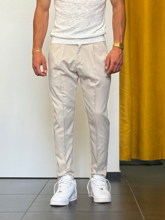 PANTALONE ELEGANTE Slim Fit Beige - Estivo