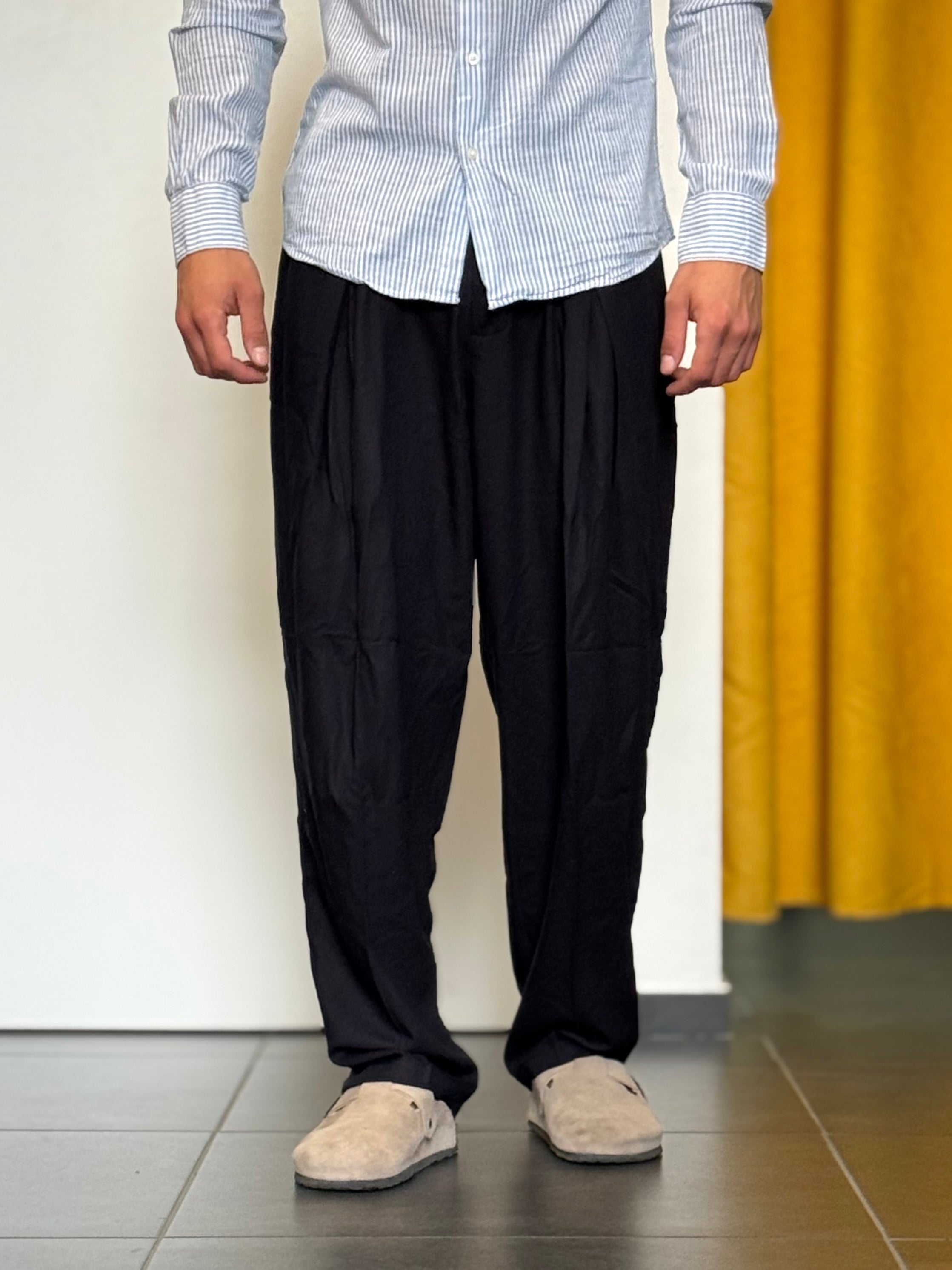PANTALONE Lino Over BLU