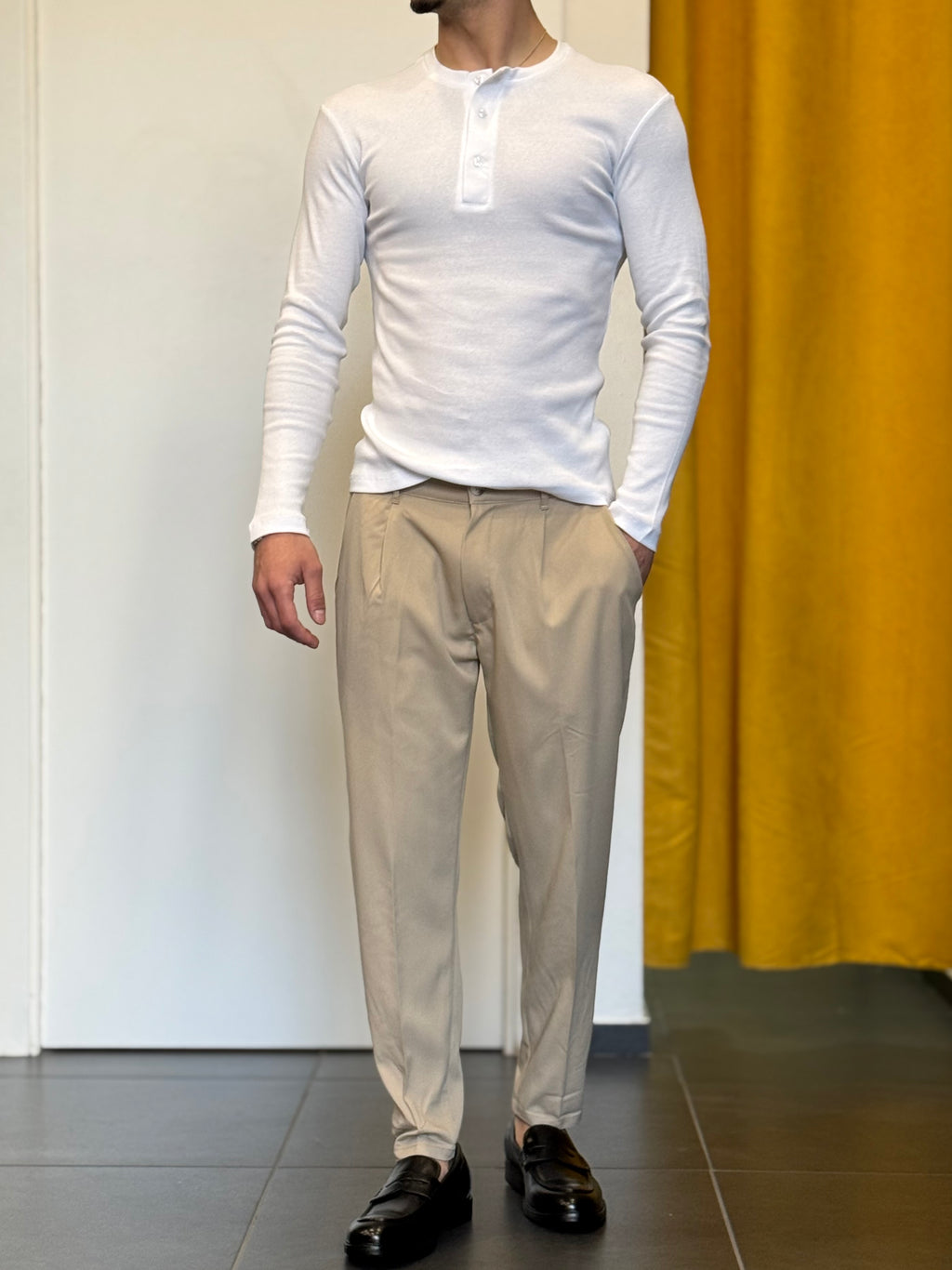 PANTALONE Slim Fit BEIGE