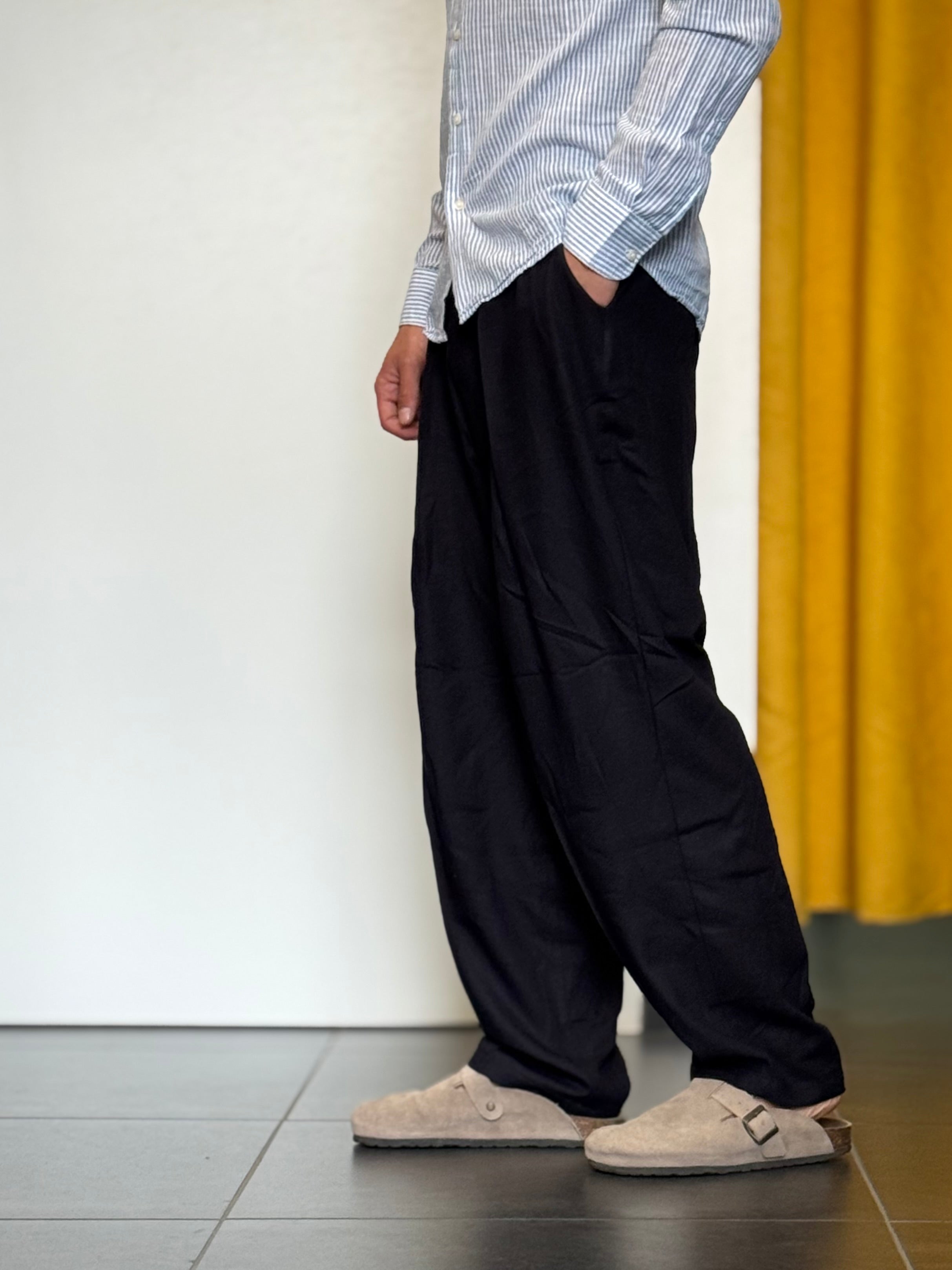 PANTALONE Lino Over BLU
