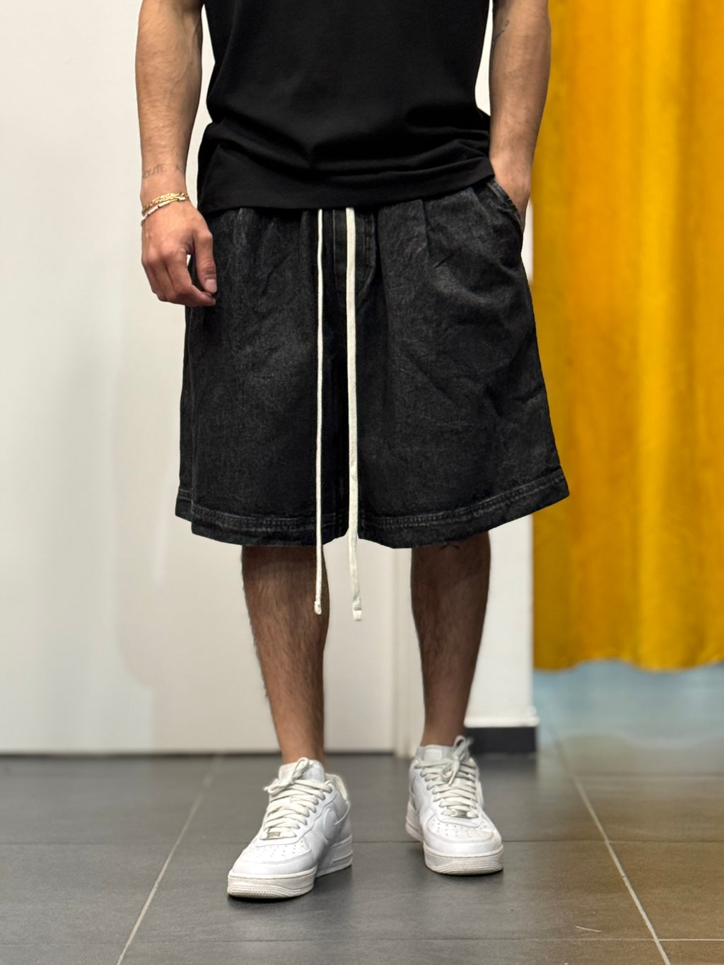BERMUDA Oversize Denim GRIGIO