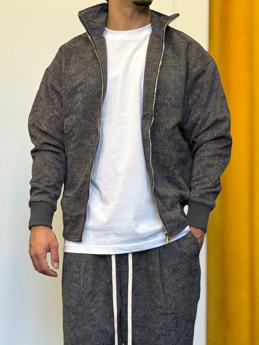 GIACCA Zip GRIGIO SCURO