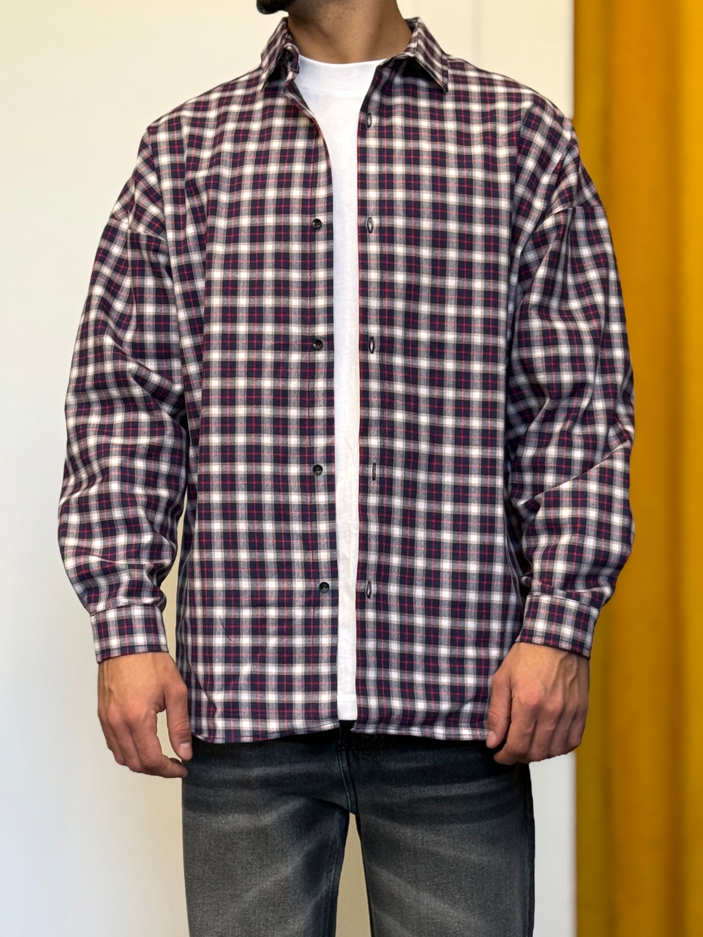 CAMICIA A Quadri BLU SCURO