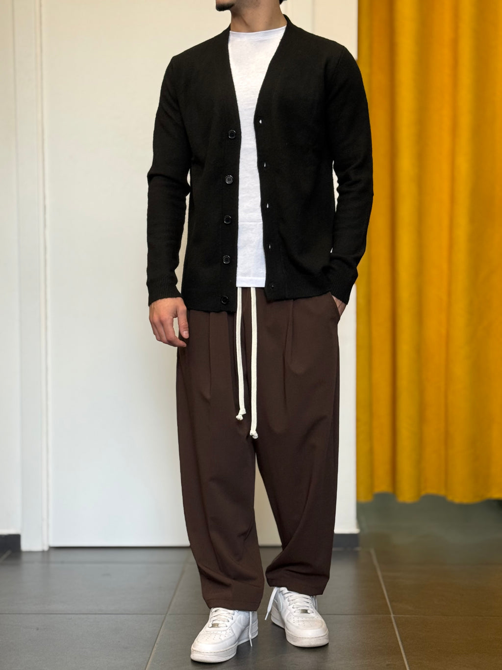 CARDIGAN Slim Fit NERO