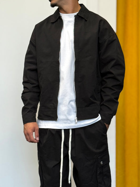 GIACCA CASUAL Zip NERO