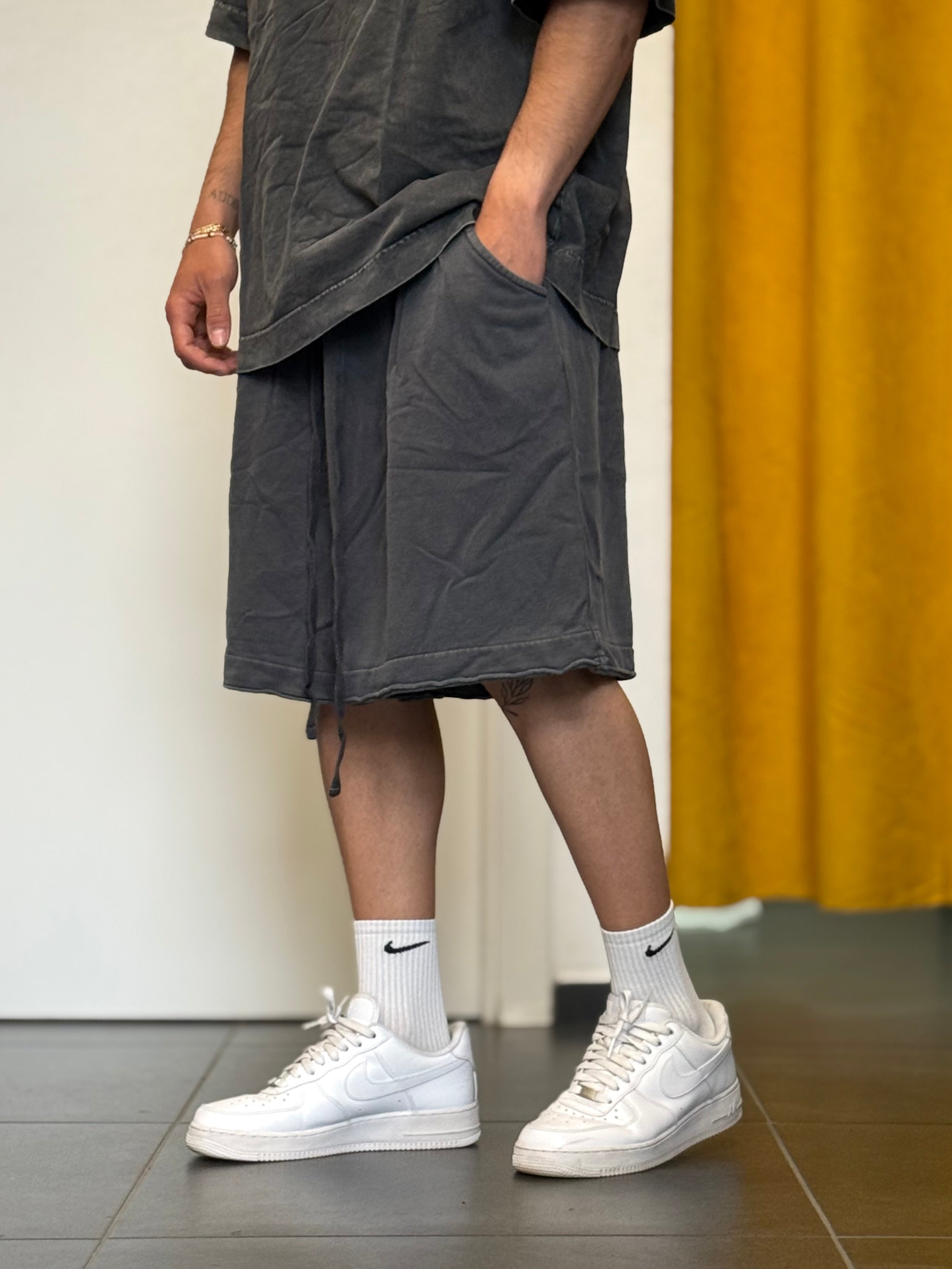 COORDINATO Cotone Slavato Oversize GRIGIO