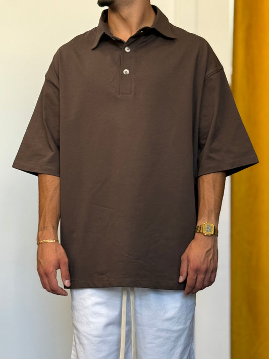 POLO OVERSIZE Marrone