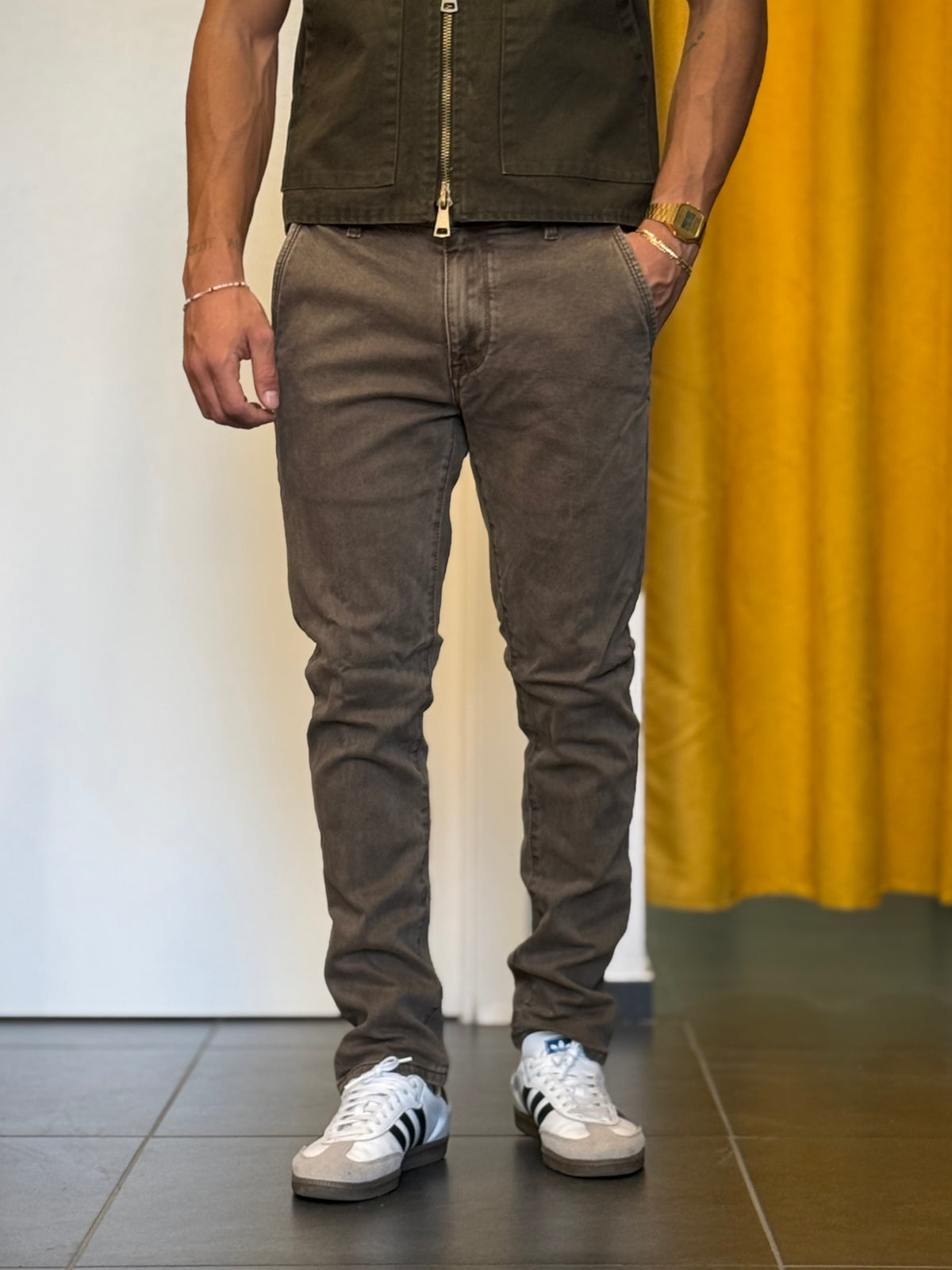 PANTALONE Denim Regular GRIGIO/FANGO