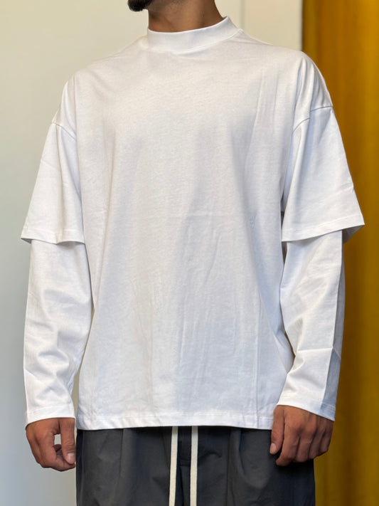 T-SHIRT Double Maniche Lunghe BIANCO