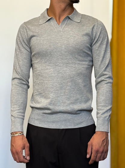 POLO Colletto S/Bottoni Slim Fit GRIGIO