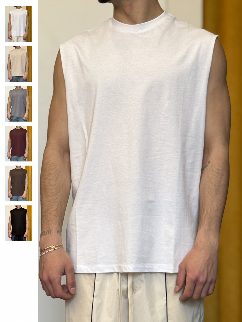 T-SHIRT Senza Maniche +COLORAZIONI