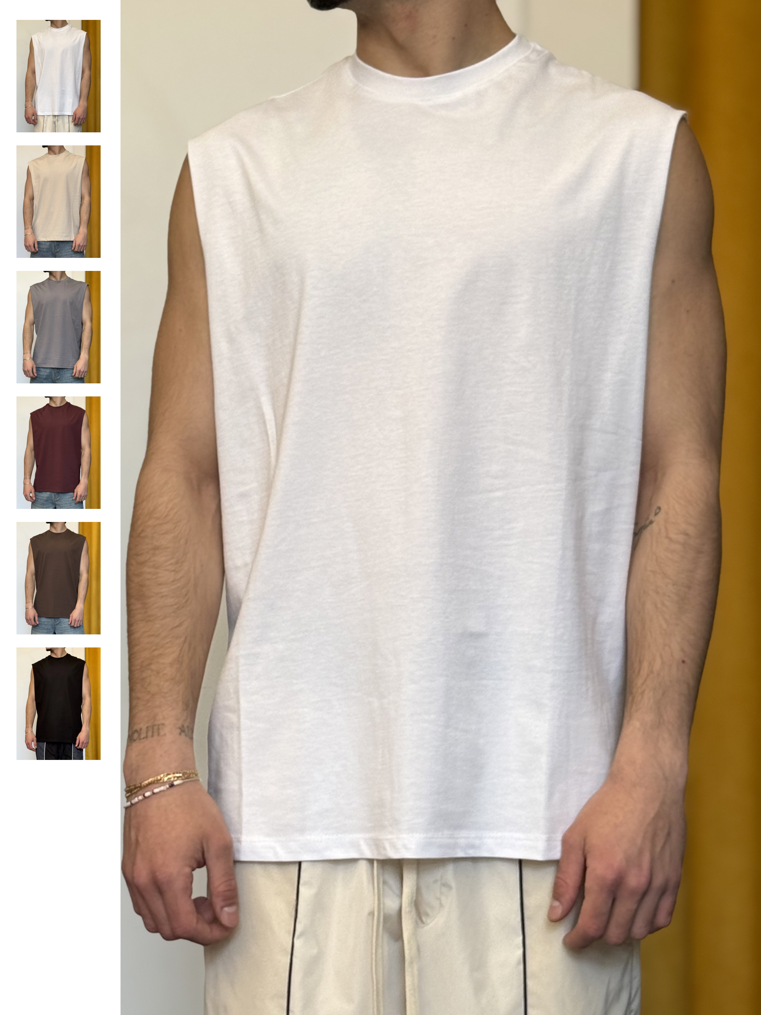 T-SHIRT Senza Maniche 6 COLORAZIONI