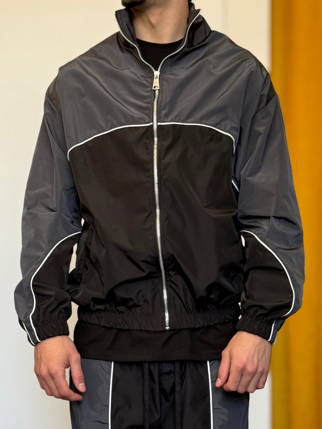 TUTA PRIMAVERA Tessuto Tecnico NERO/GRIGIO