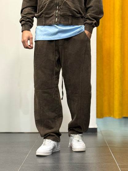 TUTA Full Zip STONE WASHED MARRONE