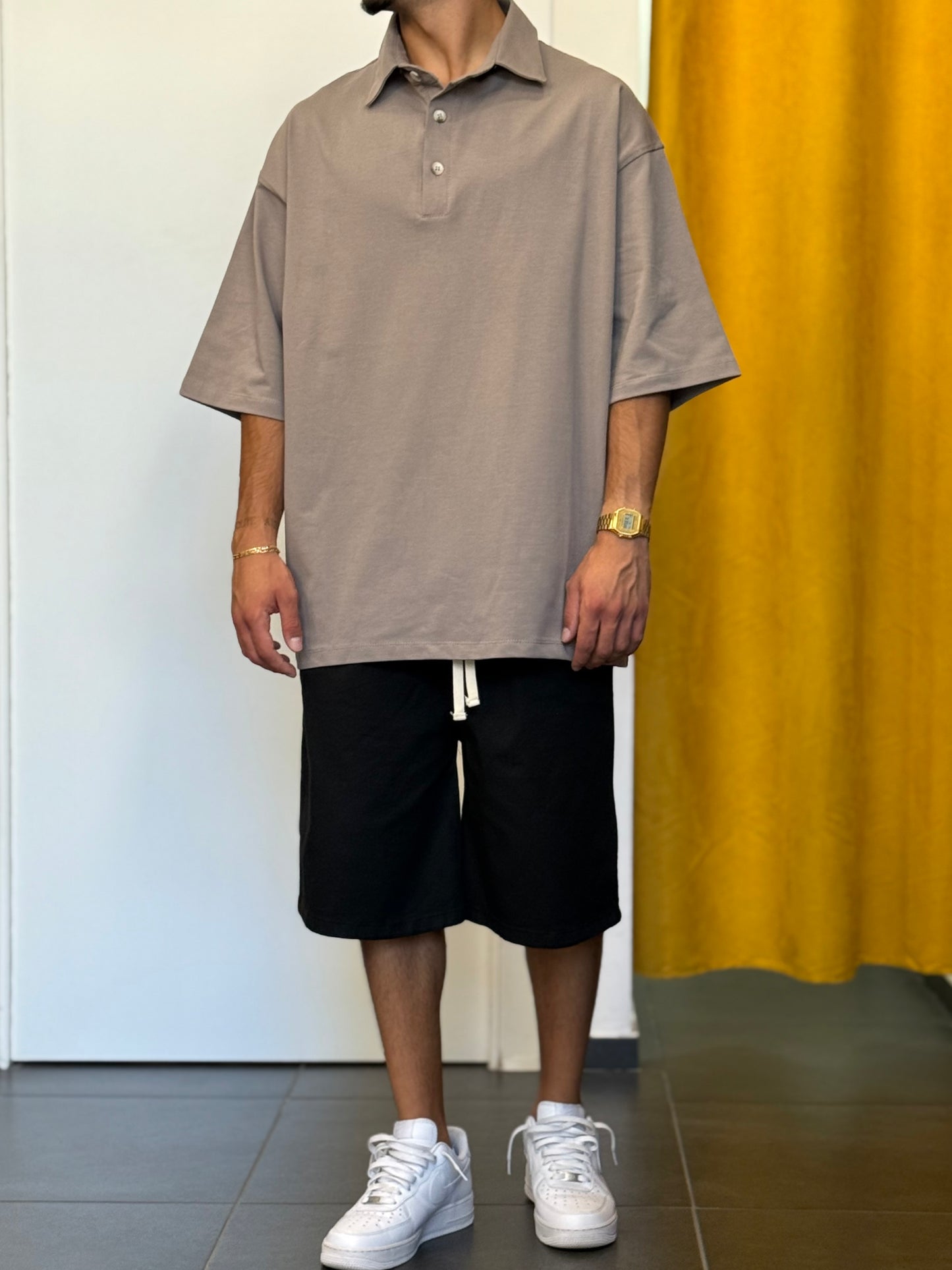 POLO OVERSIZE Fango