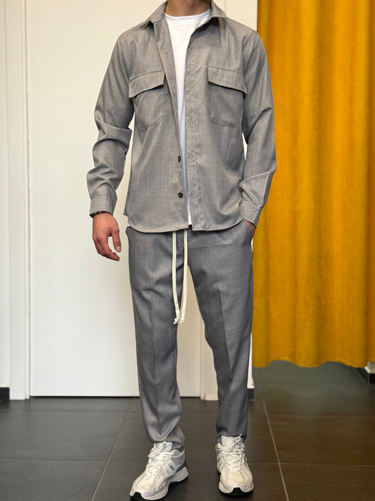COMPLETO Camicia + Pantalone GRIGIO CHIARO