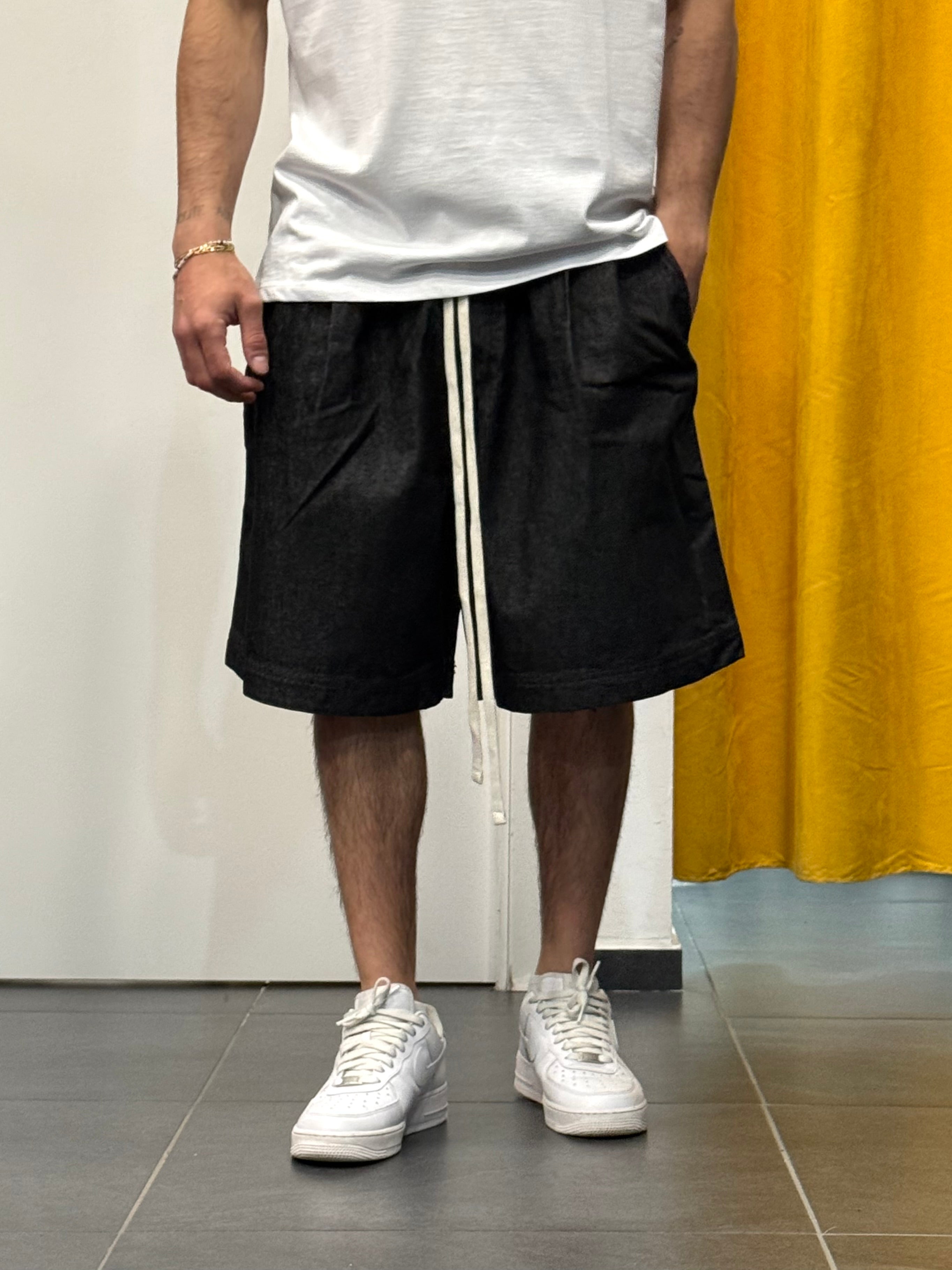 BERMUDA Oversize Denim NERO