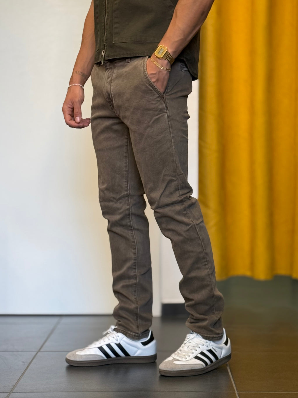 PANTALONE Denim Regular GRIGIO/FANGO