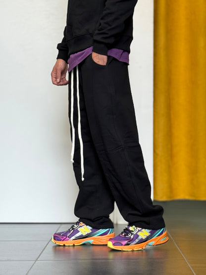 COMPLETO TUTA Mezza Zip Oversize NERO