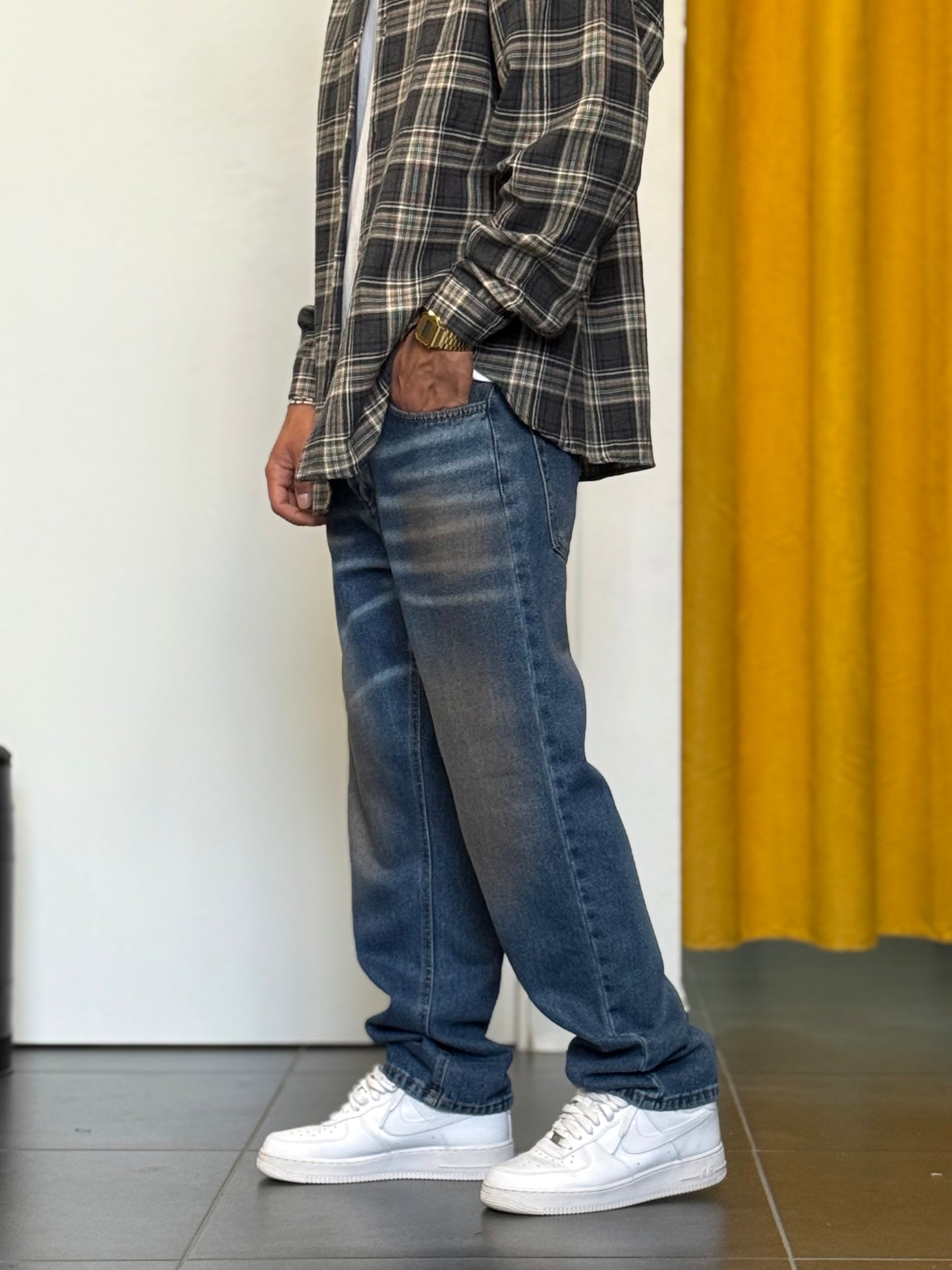 DENIM Regular Slavato BLU