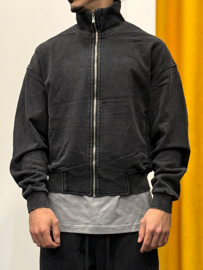 TUTA Full Zip STONE WASHED NERO