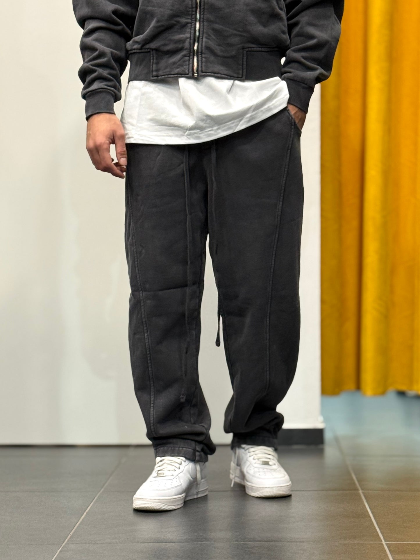 TUTA Full Zip STONE WASHED GRIGIO SCURO