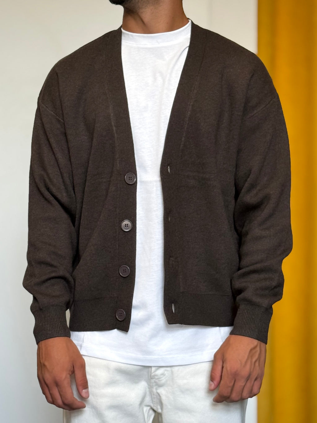 CARDIGAN Regular Fit MARRONE