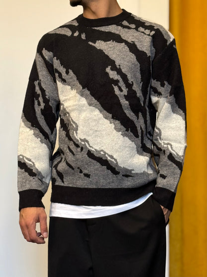 MAGLIONE Fantasia NERO/GRIGIO/BIANCO
