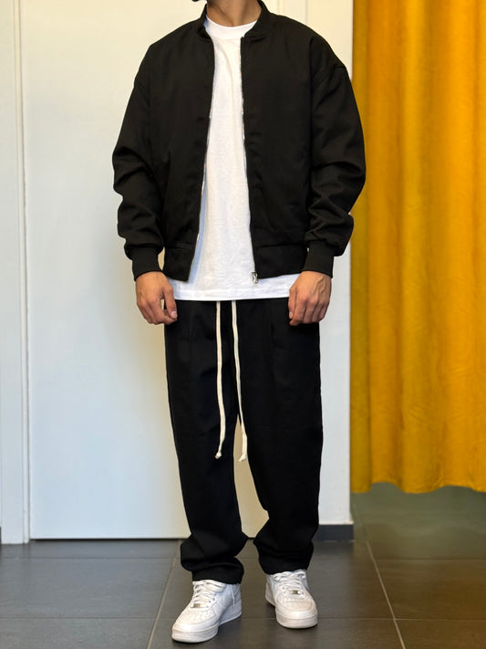 COORDINATO Giacca Bomber Imbottita + Pantalone NERO