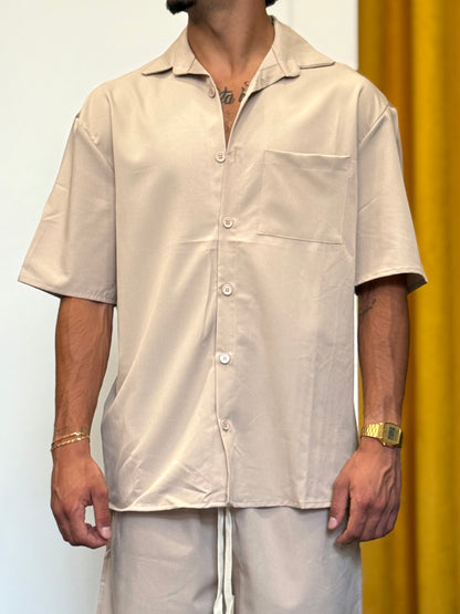COORDINATO ESTIVO Camicia + Bermuda BEIGE