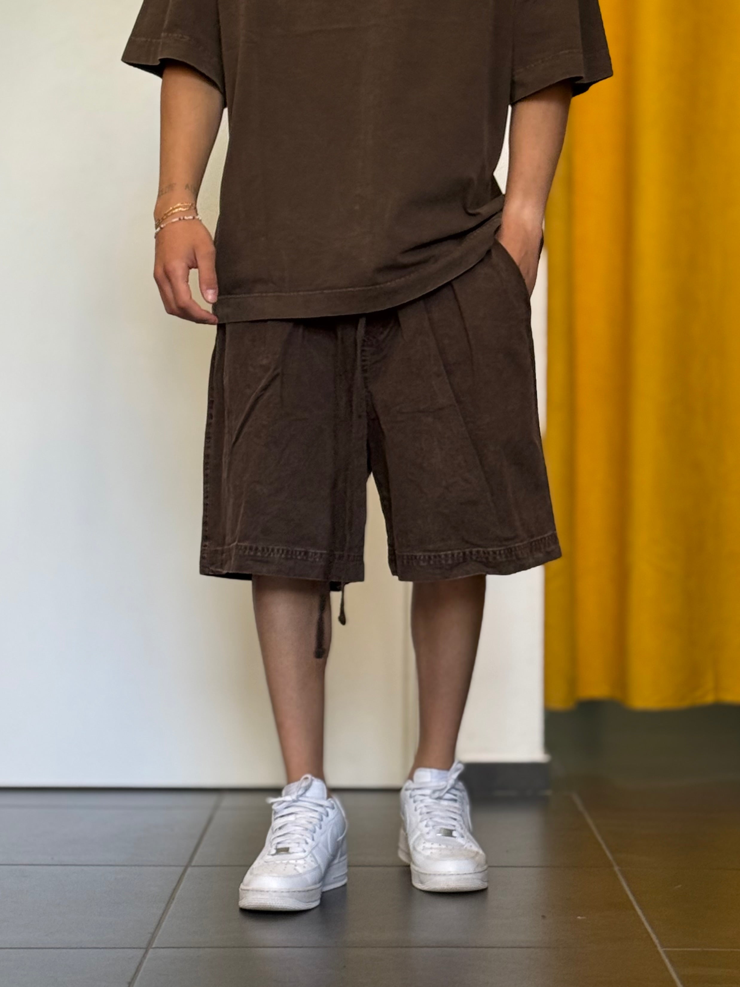 BERMUDA Cotone Stone Washed MARRONE
