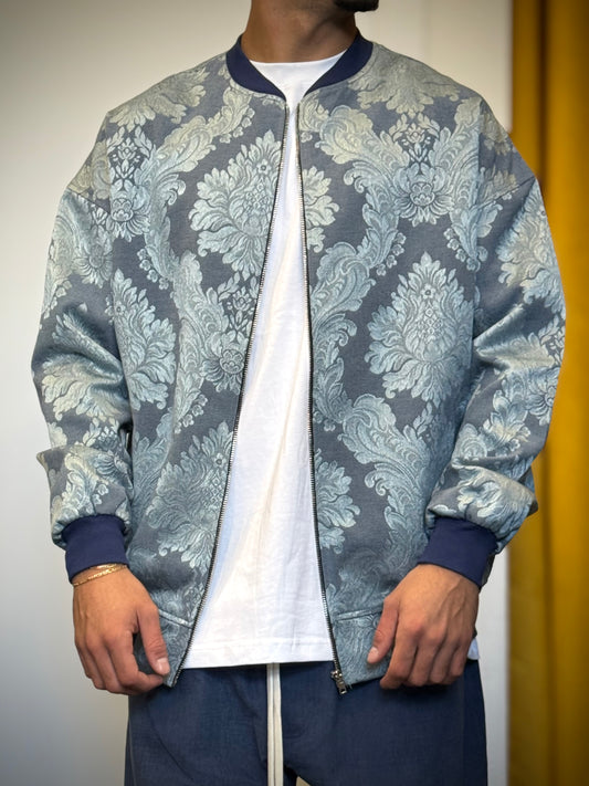 Sartoriale - GIACCA Damascato Azzurro/Blu Vestibilità Oversize