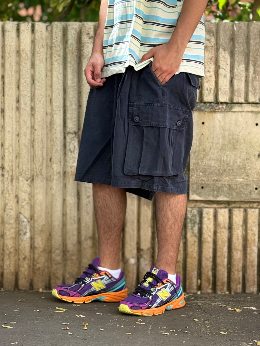 BERMUDA CARGO Stone Washed BLU