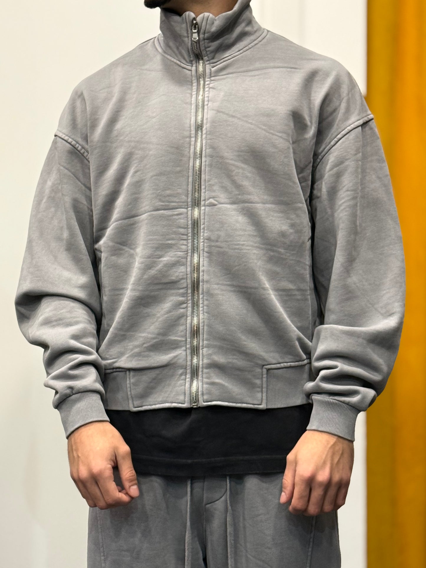 TUTA Full Zip STONE WASHED GRIGIO