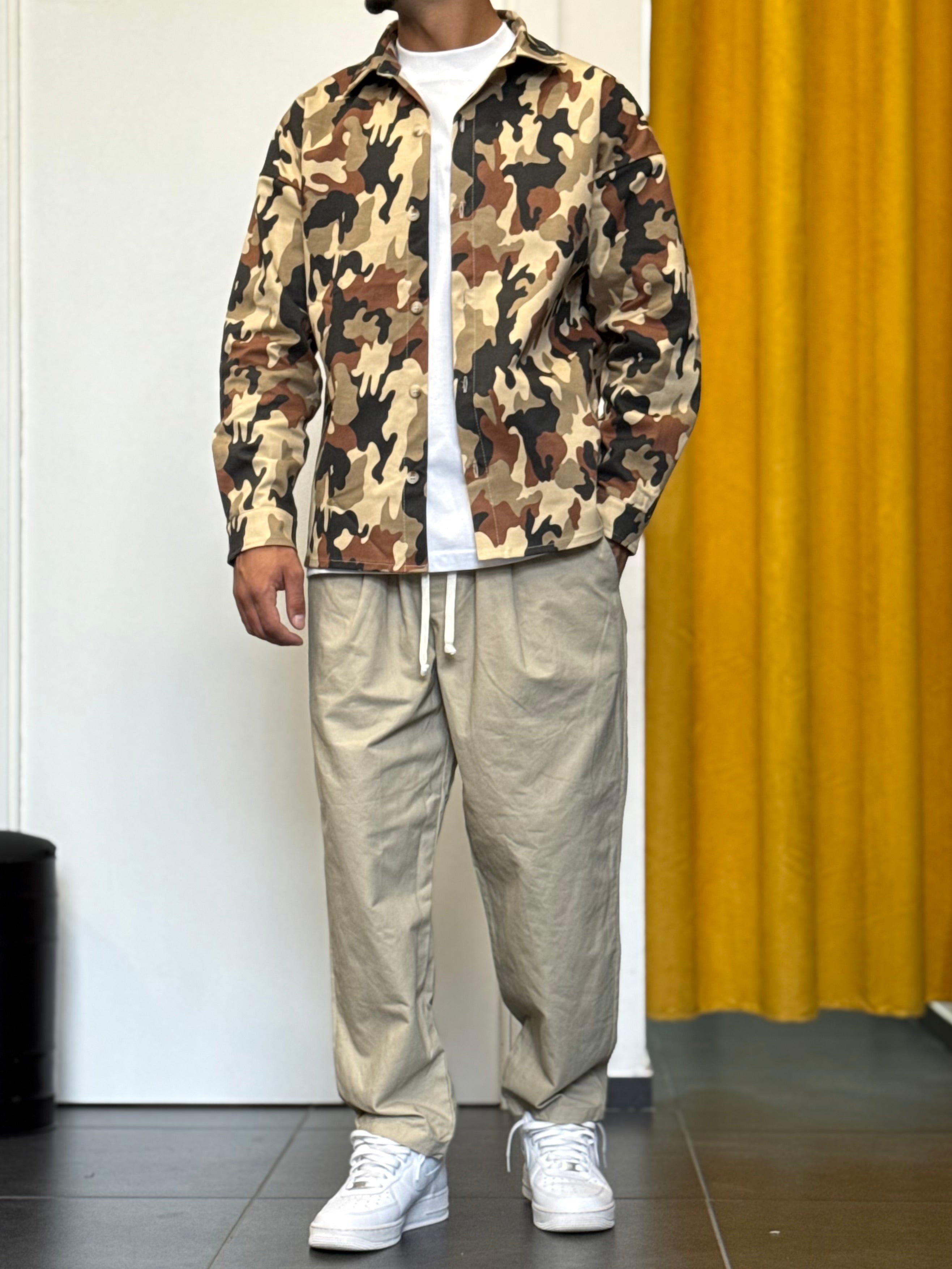 CAMICIA Oversize CAMO BEIGE