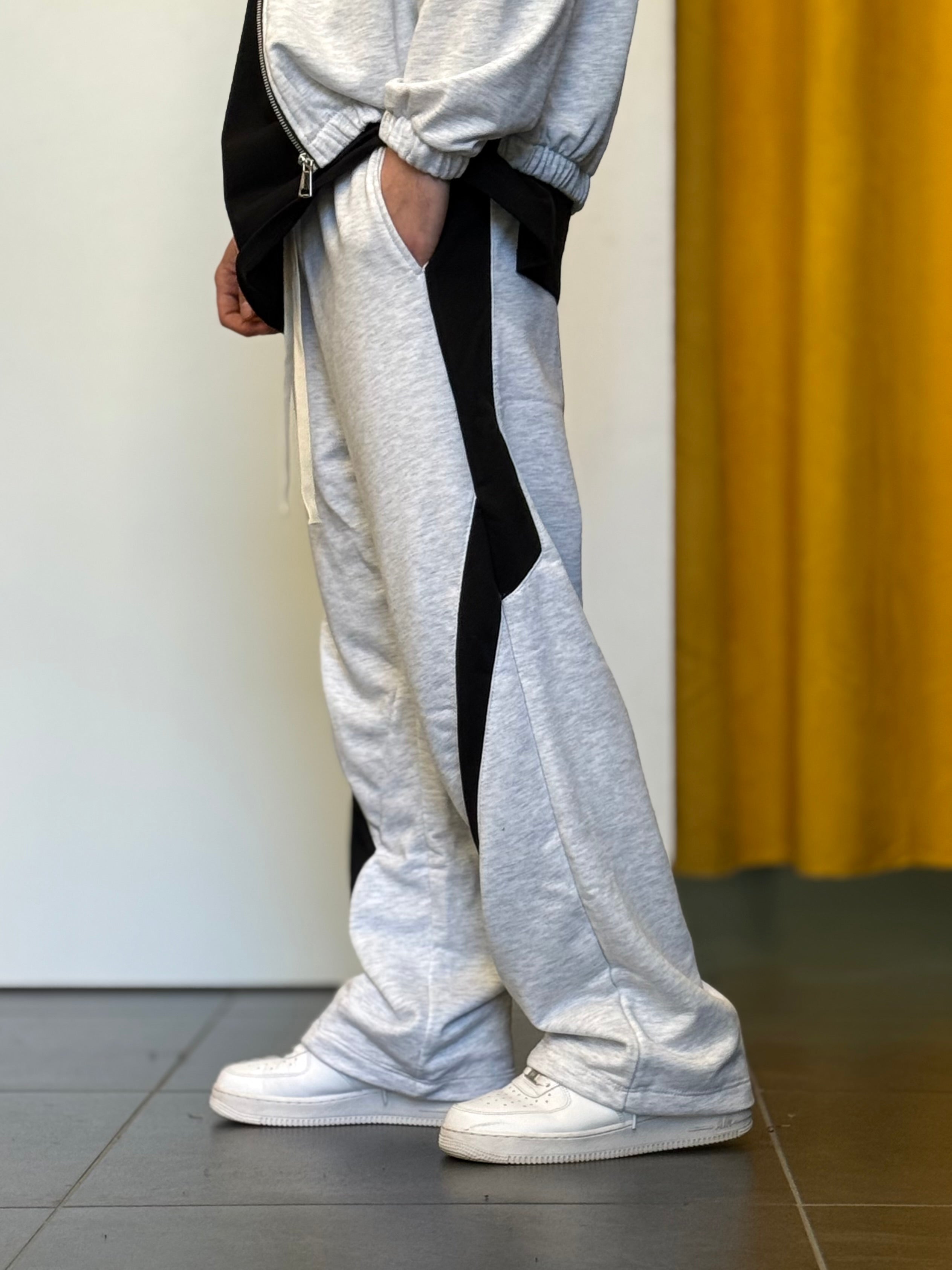 TUTA Cotone Garzato BICOLOR GRIGIO