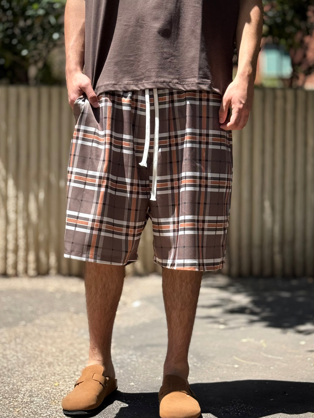 BERMUDA Quadri MARRONE