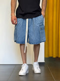 BERMUDA CARGO Denim BLU CHIARO