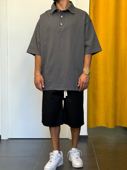 POLO OVERSIZE Grigio Scuro