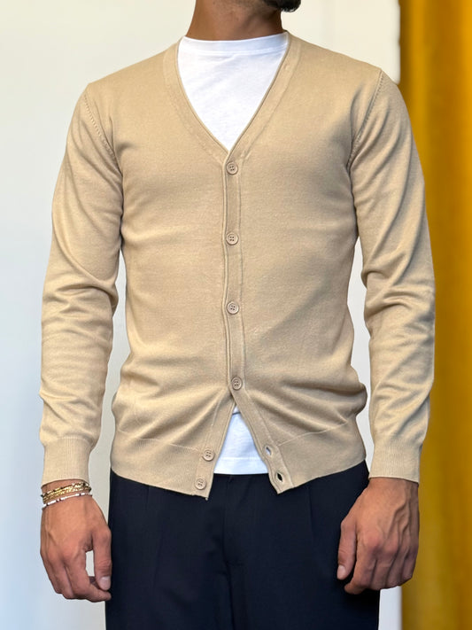 CARDIGAN In Filo BEIGE