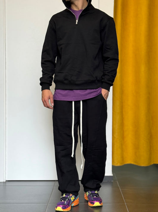 COMPLETO TUTA Mezza Zip Oversize NERO