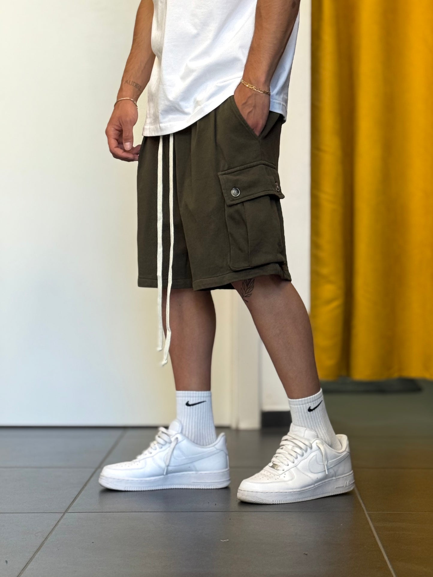 BERMUDA COTONE CARGO Verde